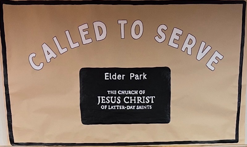 Hand-painted 'Called to Serve' missionary farewell banner